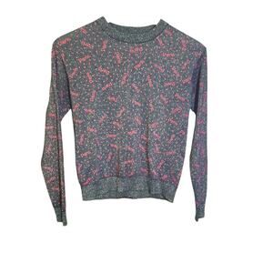 & Other Stories Paris Atelier Women Metaic Sparkle Graphic Print Sweater Size XS